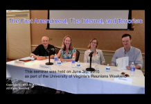 1st Amendment and Terrorism – UVA Reunions Seminar