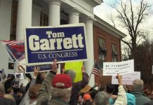 Tom Garrett Town Hall Meeting Met With Protest